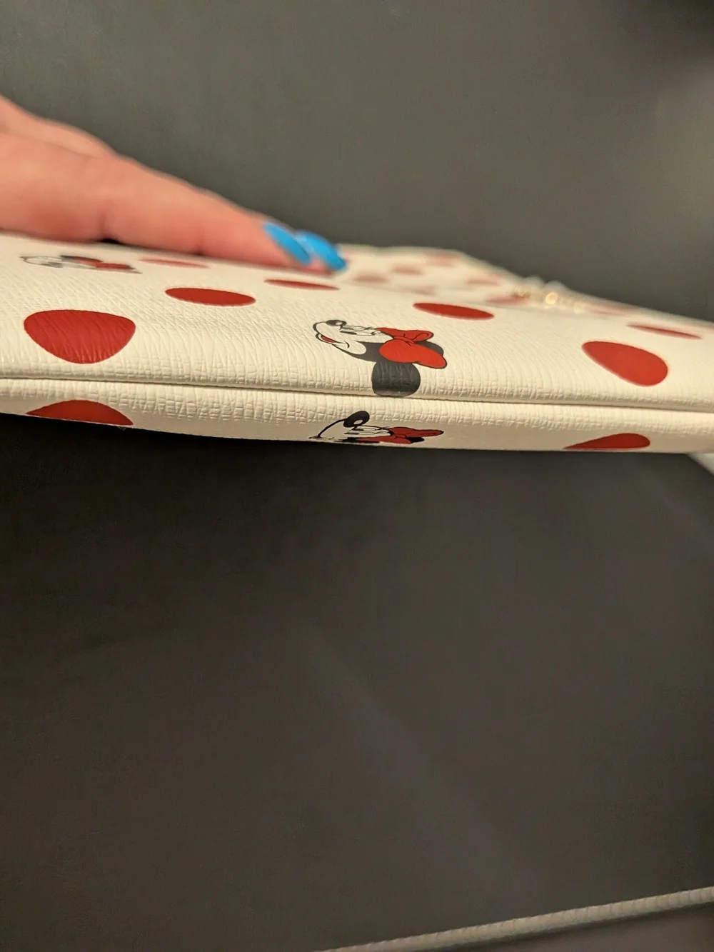 Kate Spade X Disney White & Red Polka Dot Minnie Mouse Large Wristlet